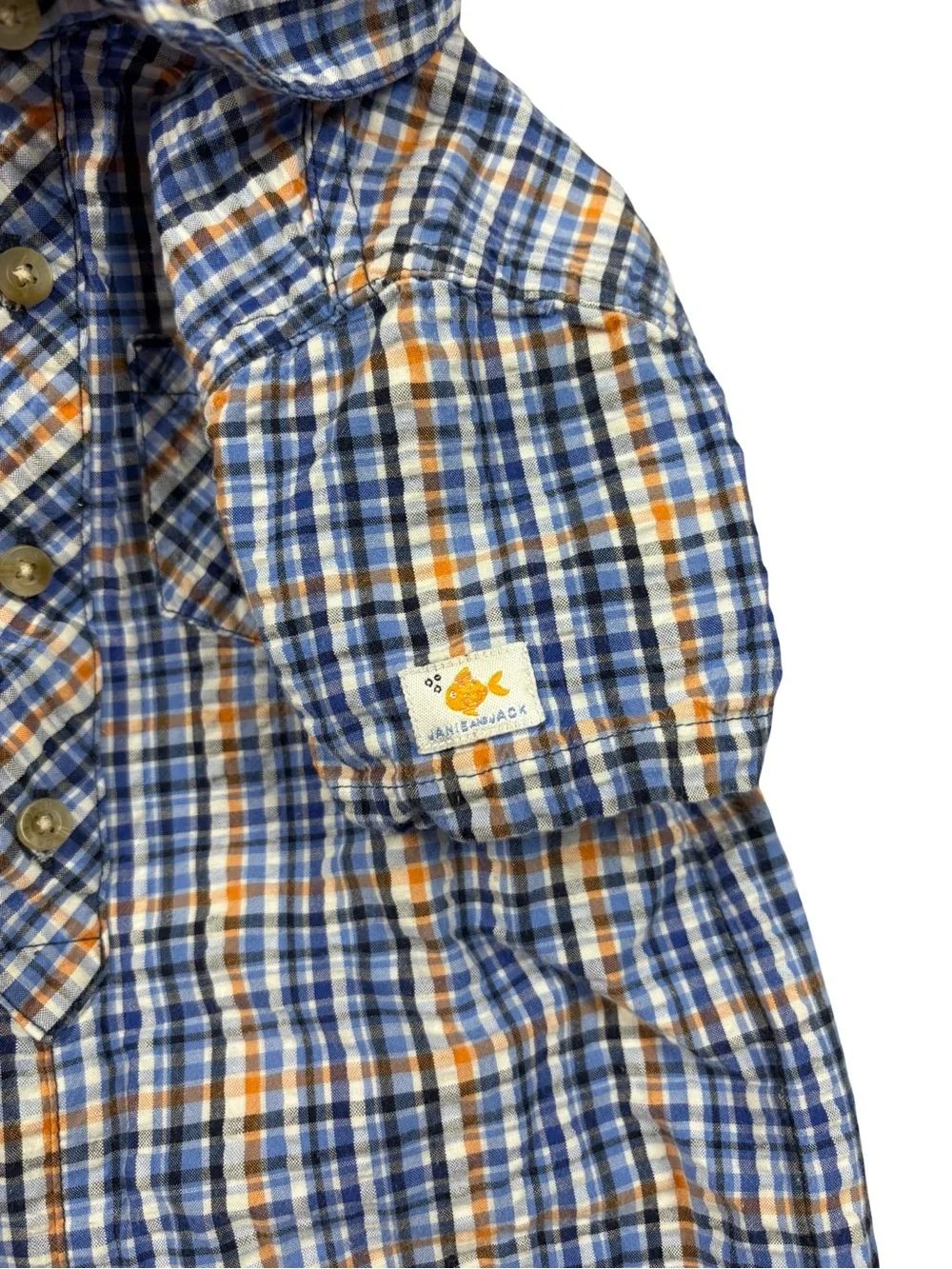 Janie & Jack‎ Plaid Nautical Romper 6-12M Preppy Baby Boy EUC